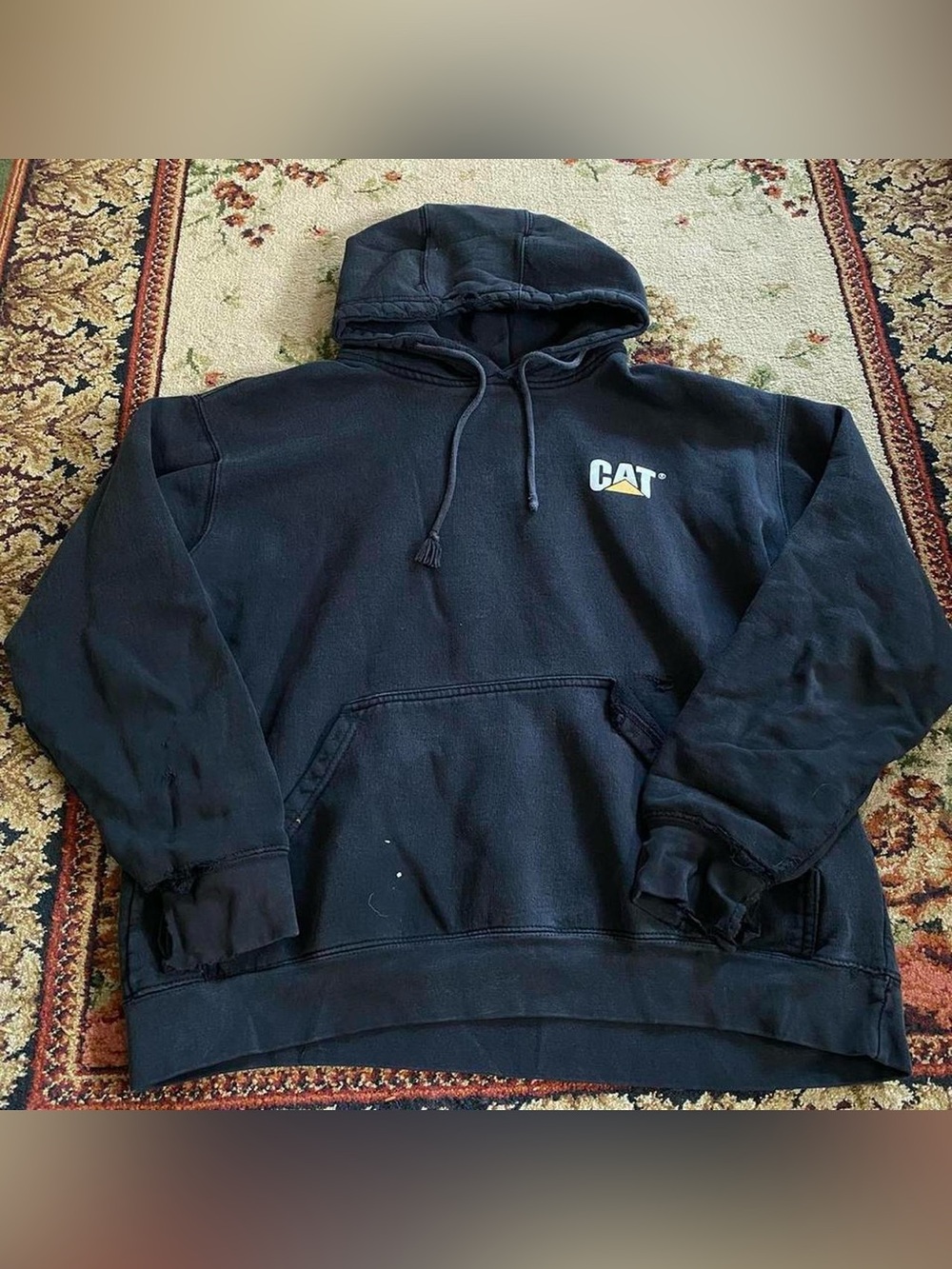 Caterpillar distressed workwear hoodie
